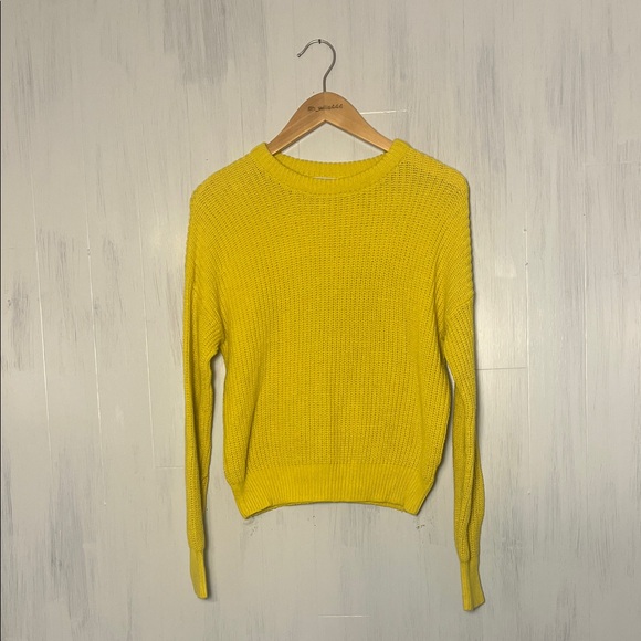 Urban Outfitters Sweaters - Urban Outfitters Yellow Knit Crewneck Sweater‎ Size S